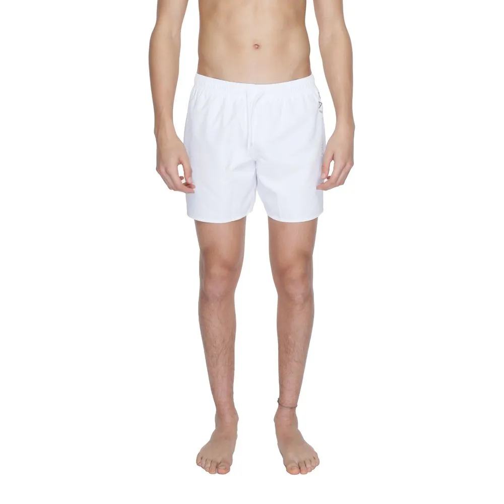 EA7 Emporio Armani Men's White Polyester Swimwear