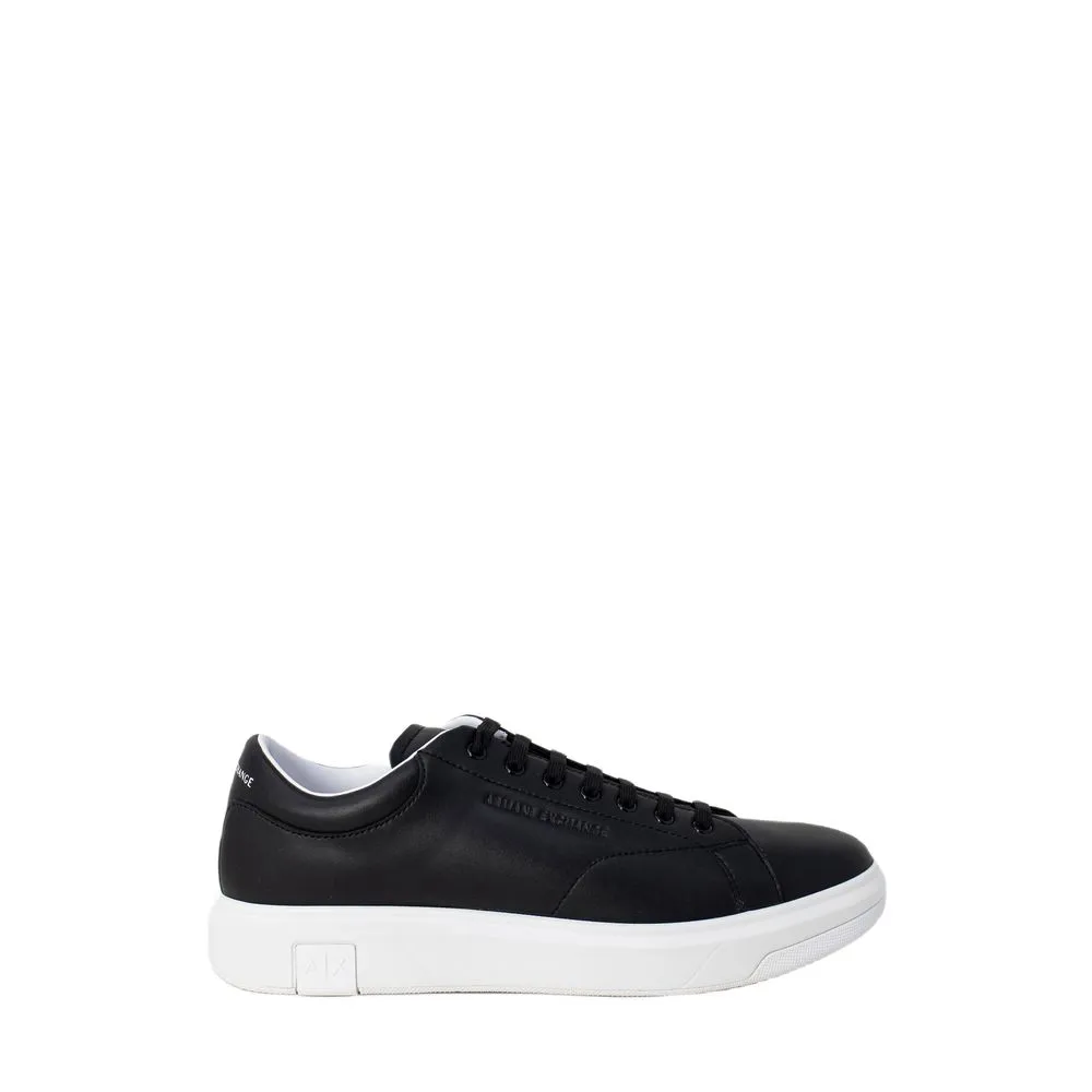 Armani Exchange Men's Black Leather Sneaker