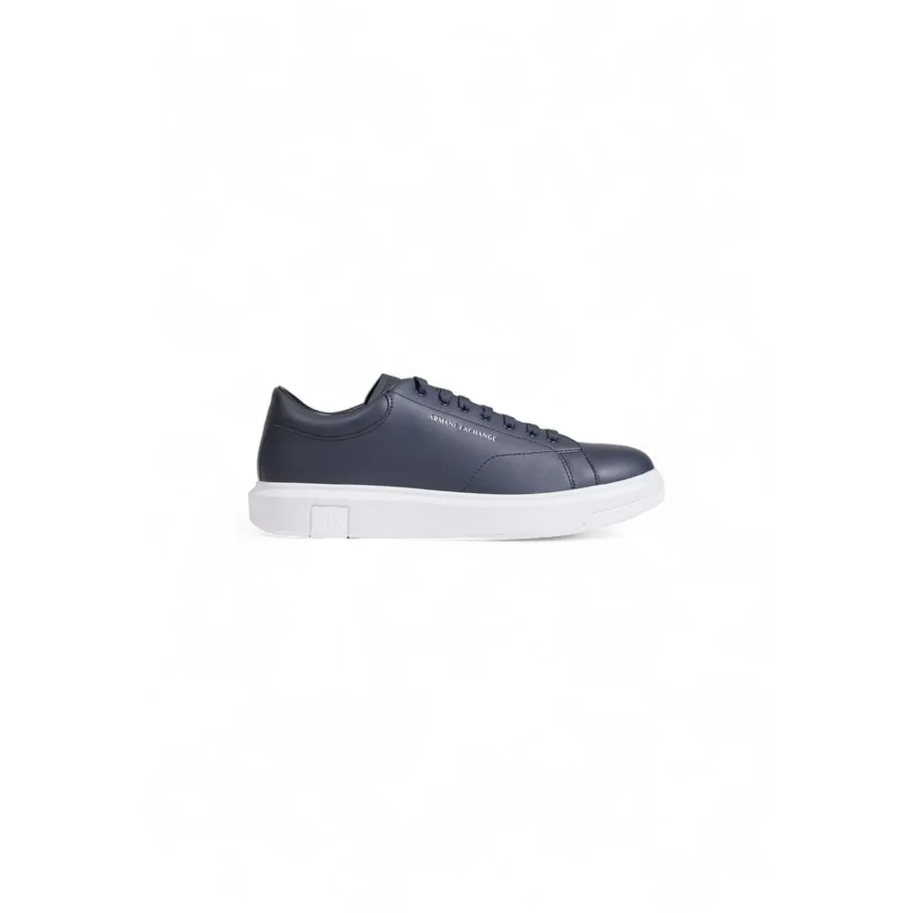 Armani Exchange Men's Blue Leather Sneaker