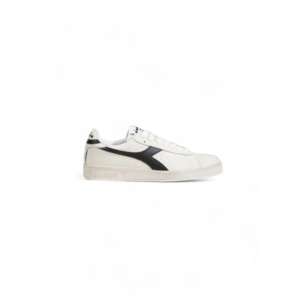 Diadora Men's Black And White Leather Sneaker