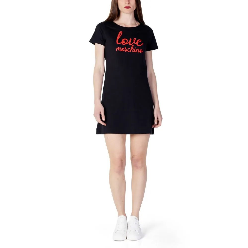 Love Moschino Women's Black Cotton Dress