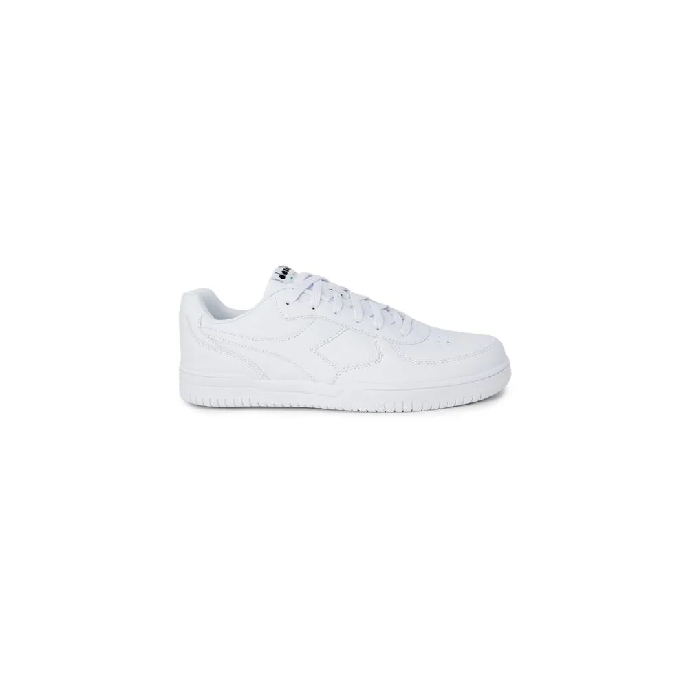 Diadora Men's White Leather Leather Sneaker