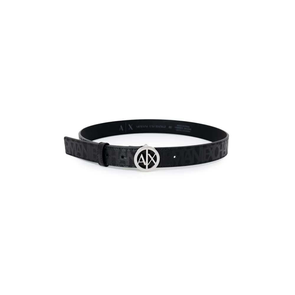 Armani Exchange Women's Black Polyester Belt