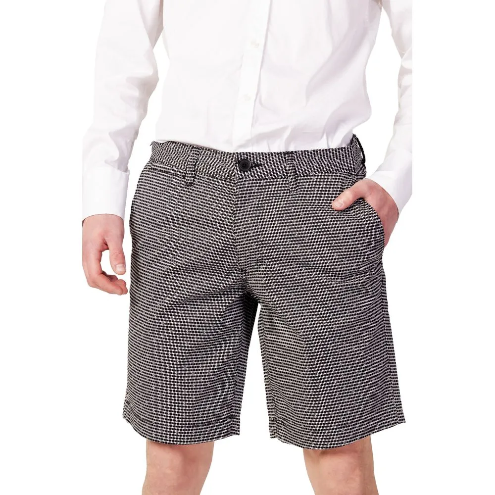 Armani Exchange Men's Black And White Cotton Short