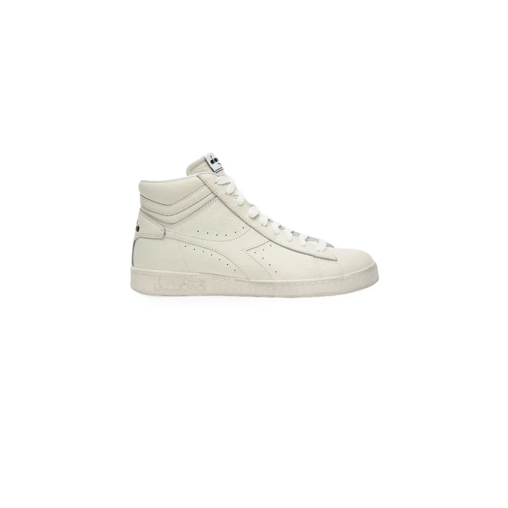 Diadora Men's White Synthetic Leather Sneaker