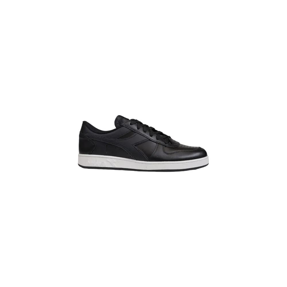 Diadora Men's Black Leather Sneaker
