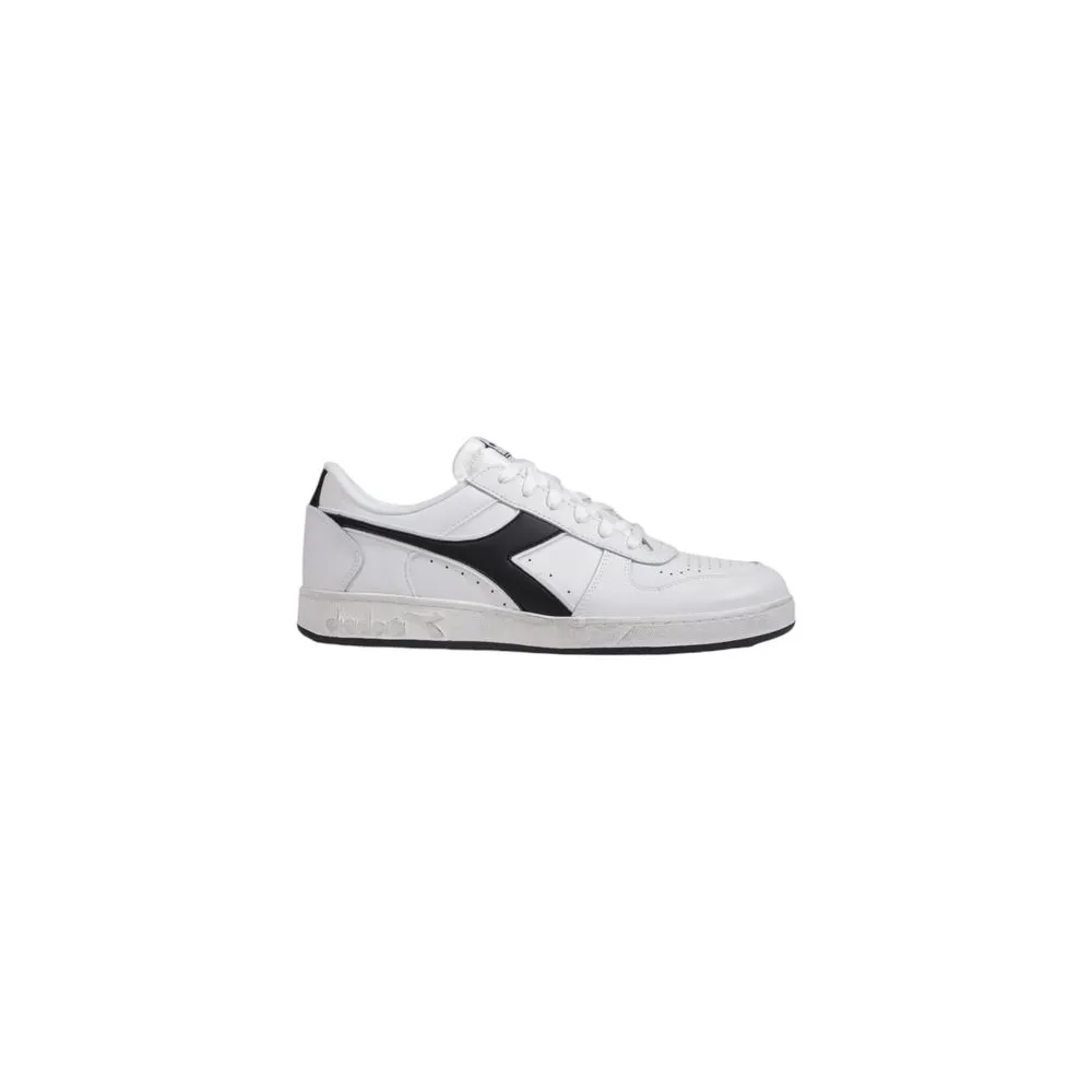 Diadora Men's Black And White Leather Sneaker
