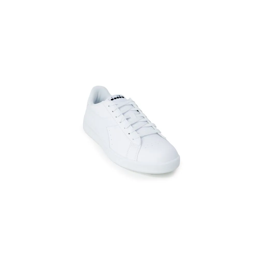 Diadora Men's White Leather Leather Sneaker