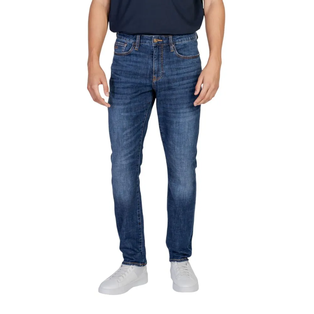 Armani Exchange Men's Blue Cotton Jeans & Pant