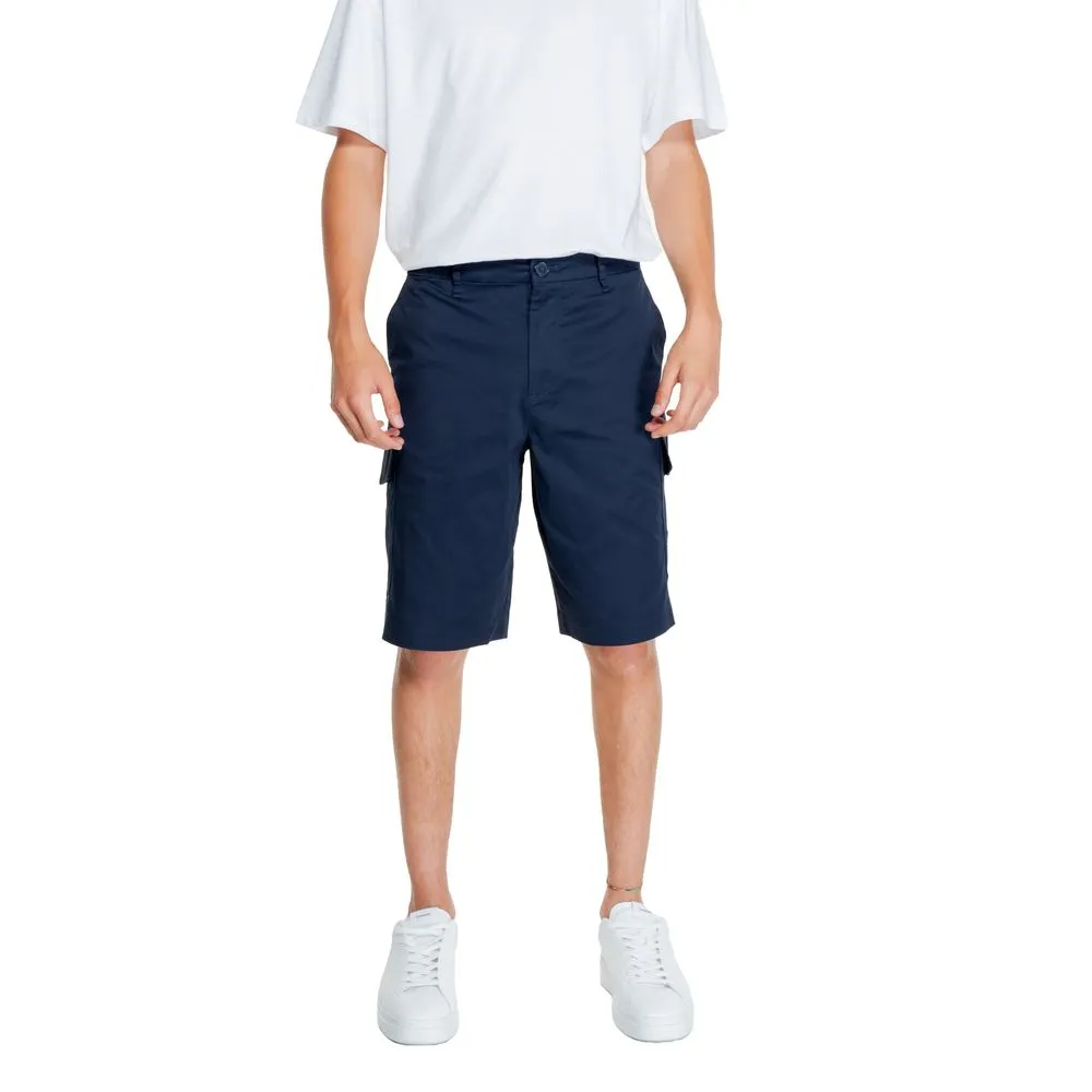 Armani Exchange Men's Blue Cotton Short