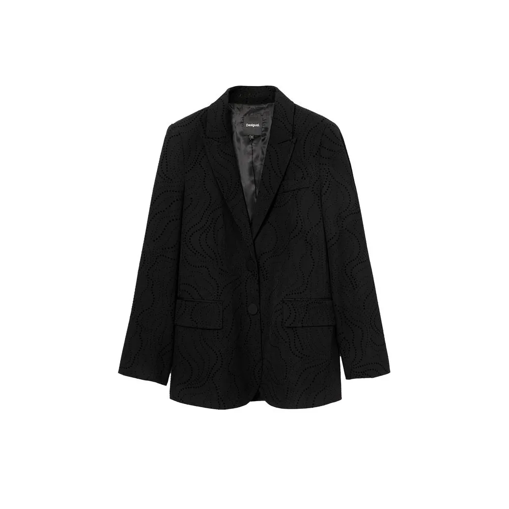Desigual Women's Black Polyester Suits & Blazer