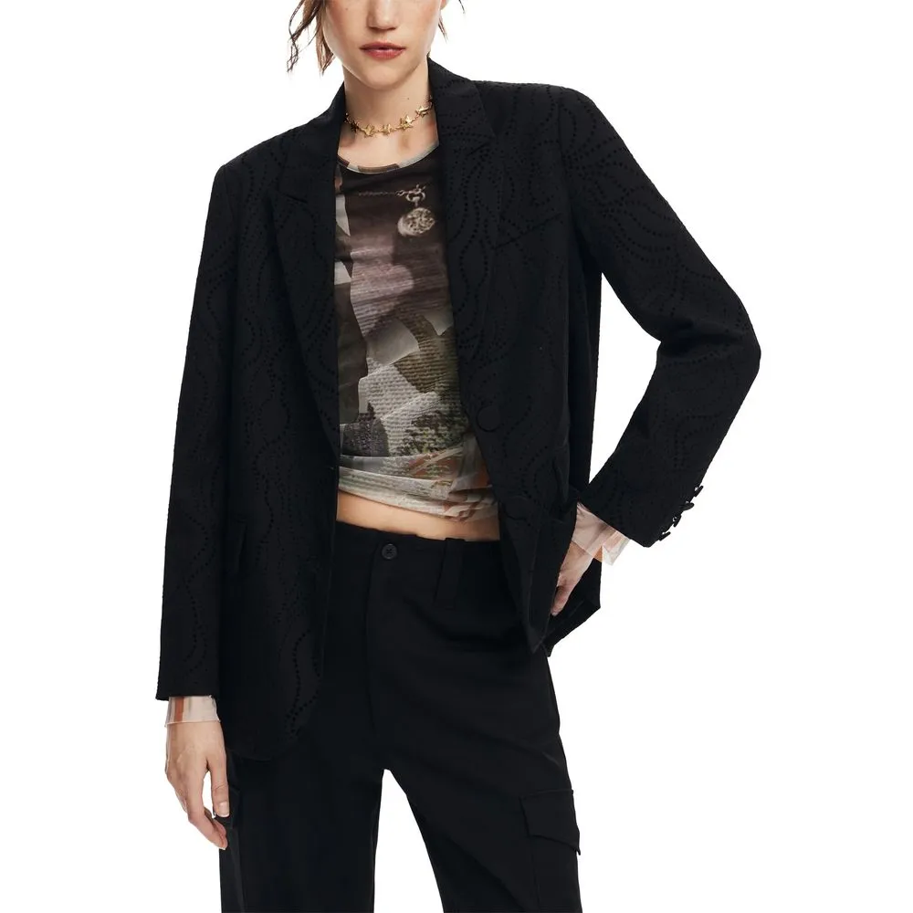 Desigual Women's Black Polyester Suits & Blazer