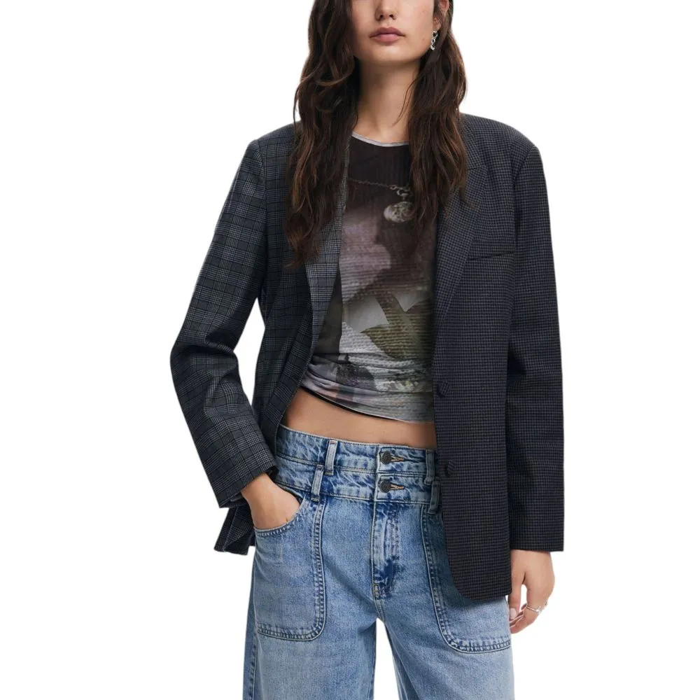 Desigual Women's Black Polyester Suits & Blazer