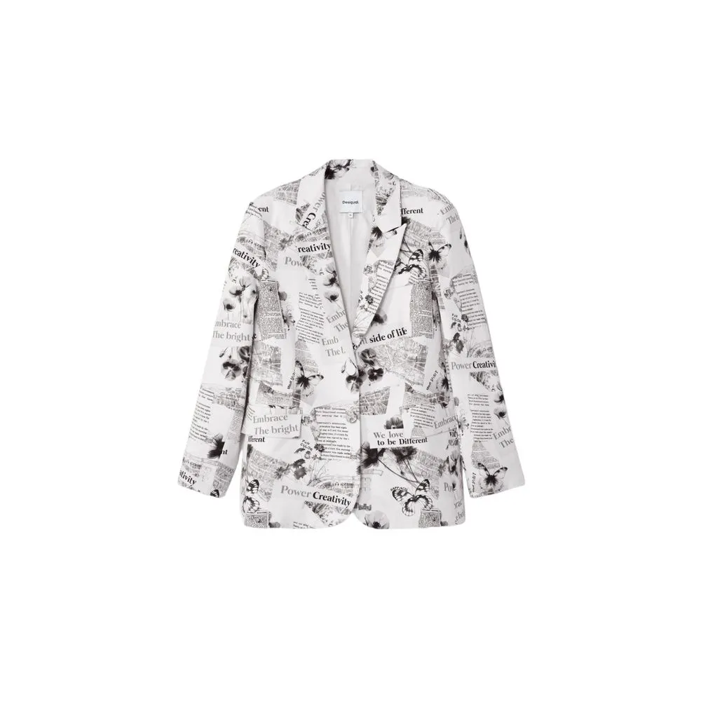 Desigual Women's White Cotton Suits & Blazer