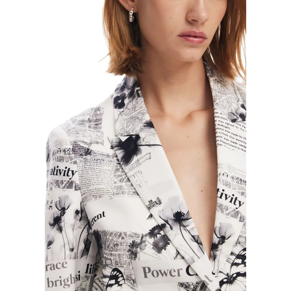 Desigual Women's White Cotton Suits & Blazer