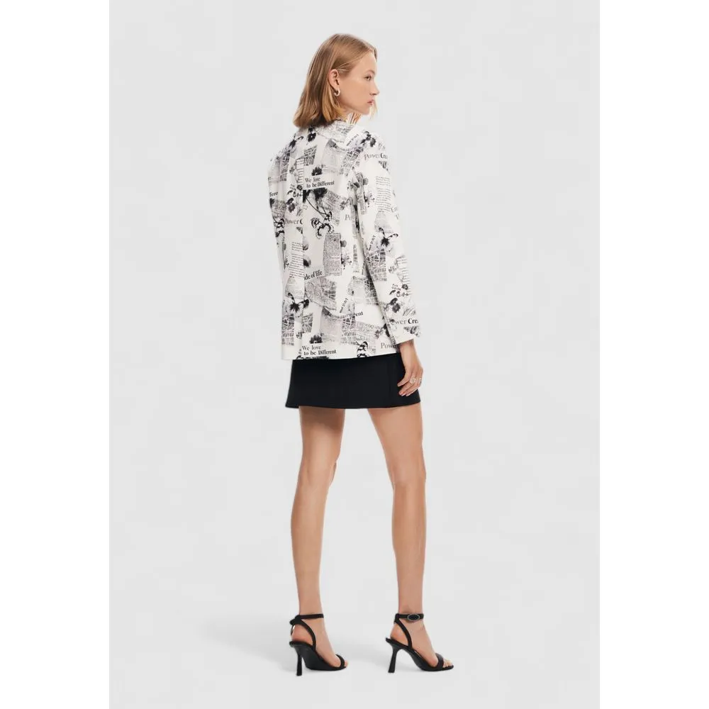 Desigual Women's White Cotton Suits & Blazer