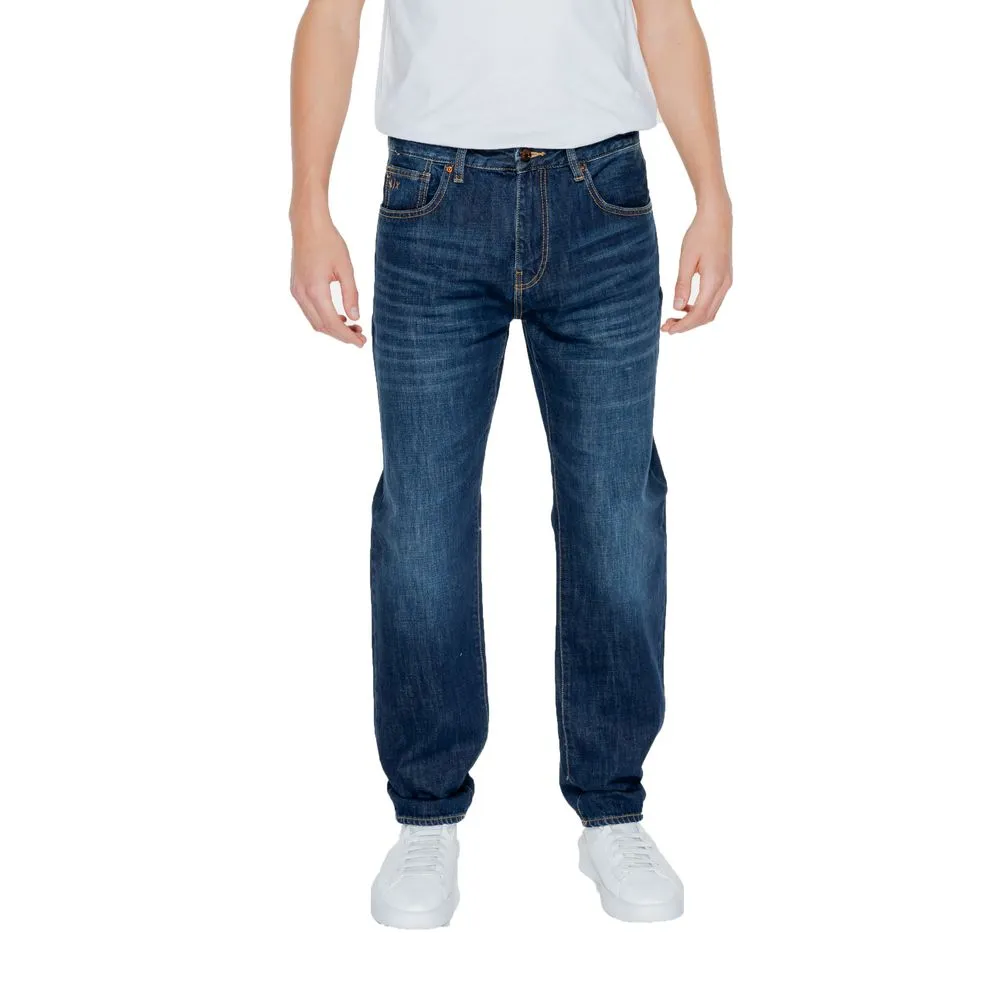 Armani Exchange Men's Blue Cotton Jeans & Pant