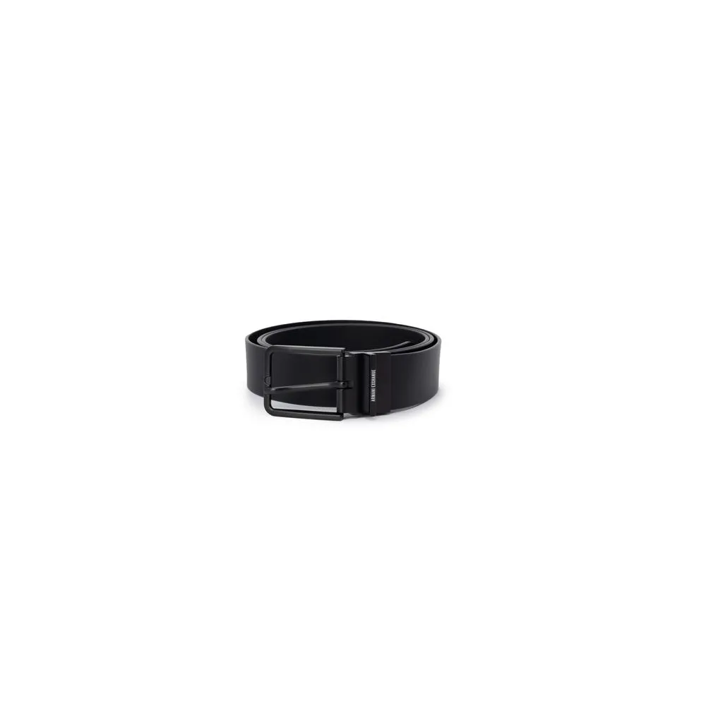Armani Exchange Men's Black Leather Belt