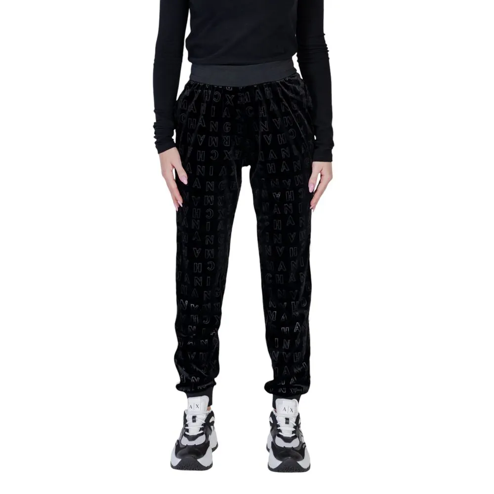 Armani Exchange Women's Black Polyester Jeans & Pant