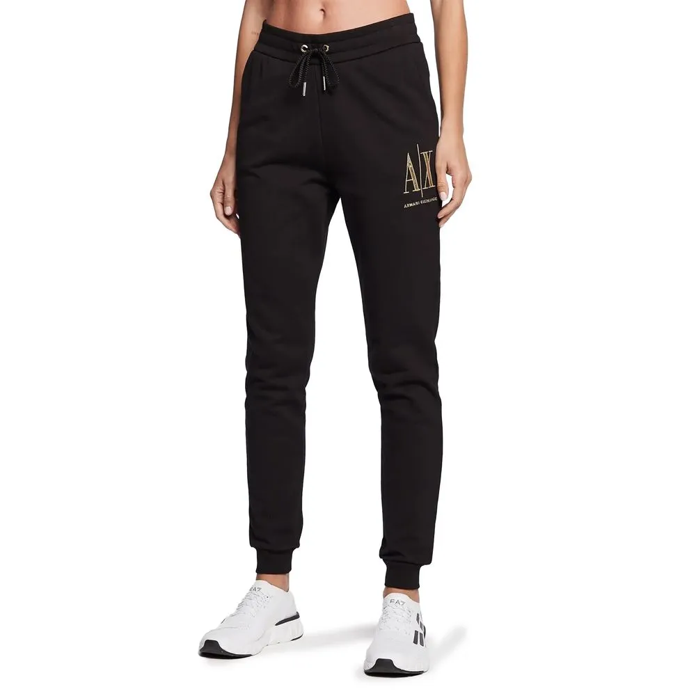 Armani Exchange Women's Black Cotton Jeans & Pant