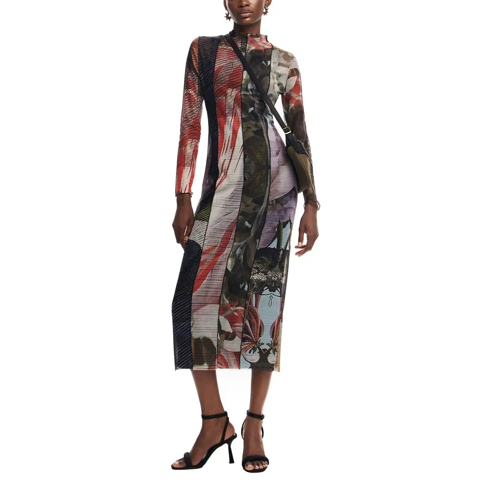 Desigual Women's Green Polyester Dress