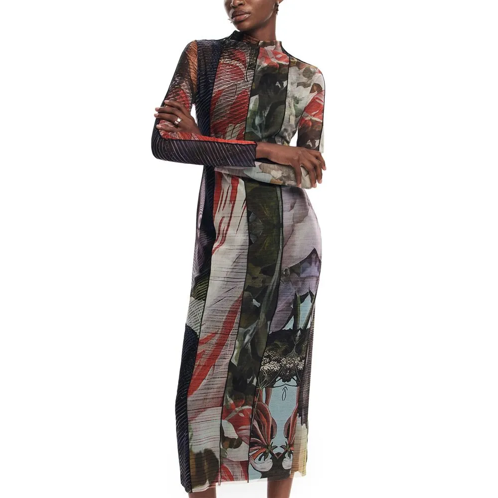 Desigual Women's Green Polyester Dress