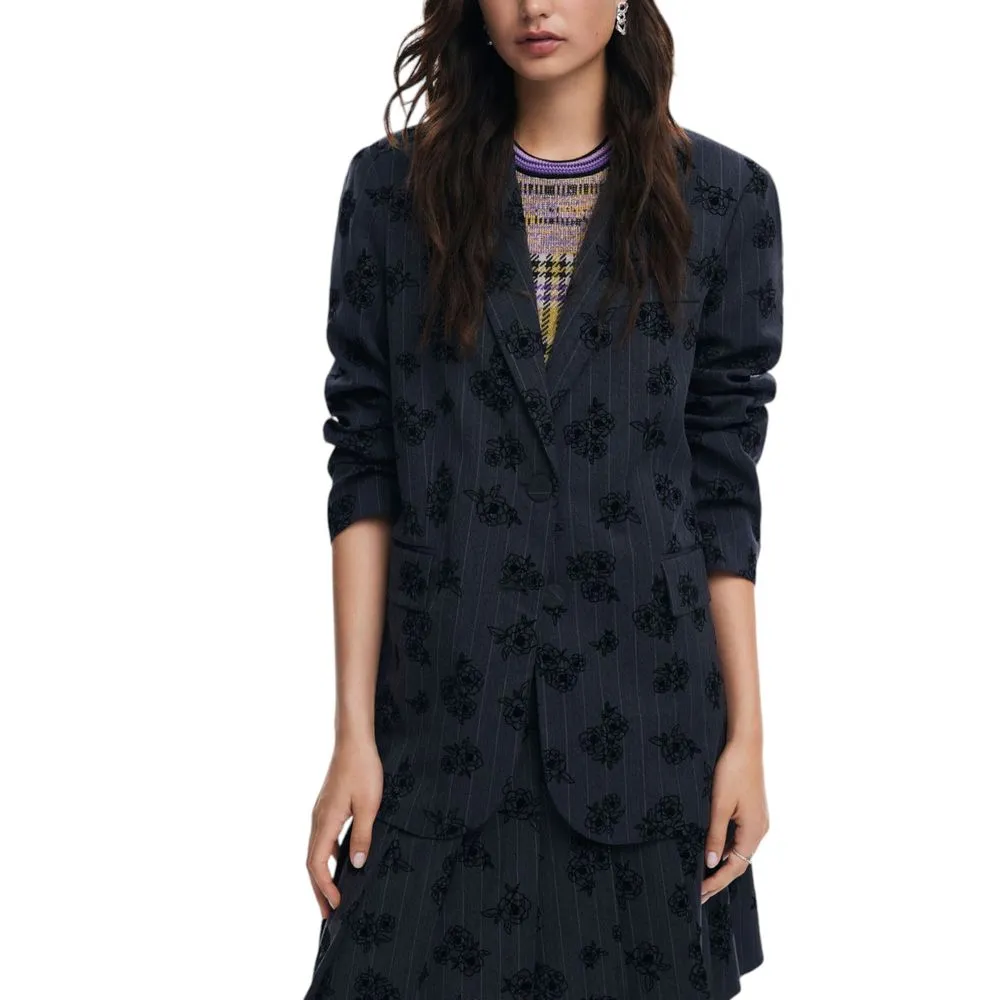Desigual Women's Gray Polyester Suits & Blazer