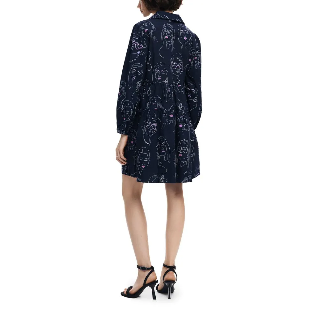 Desigual Women's Blue Cotton Dress
