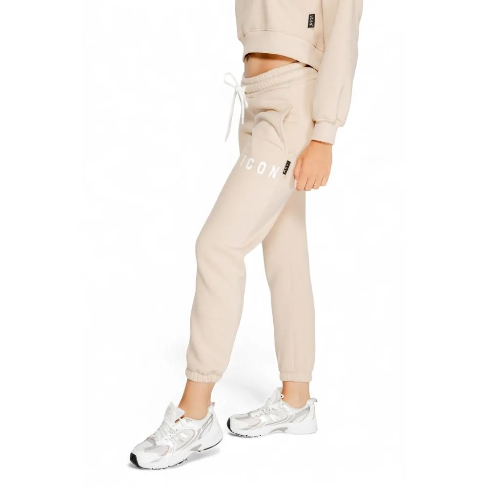 Icon Women's Beige Cotton Jeans & Pant