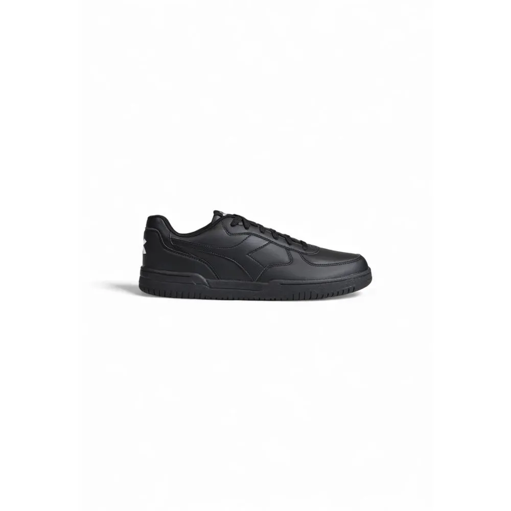 Diadora Men's Black Leather Leather Sneaker