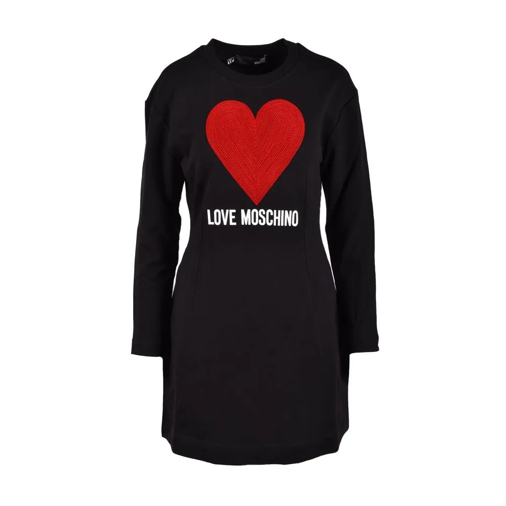 Love Moschino Women's Black Cotton Dress