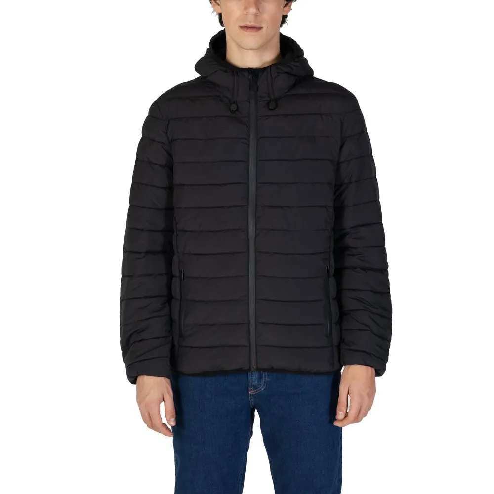 Suns Men's Black Polyester Jacket