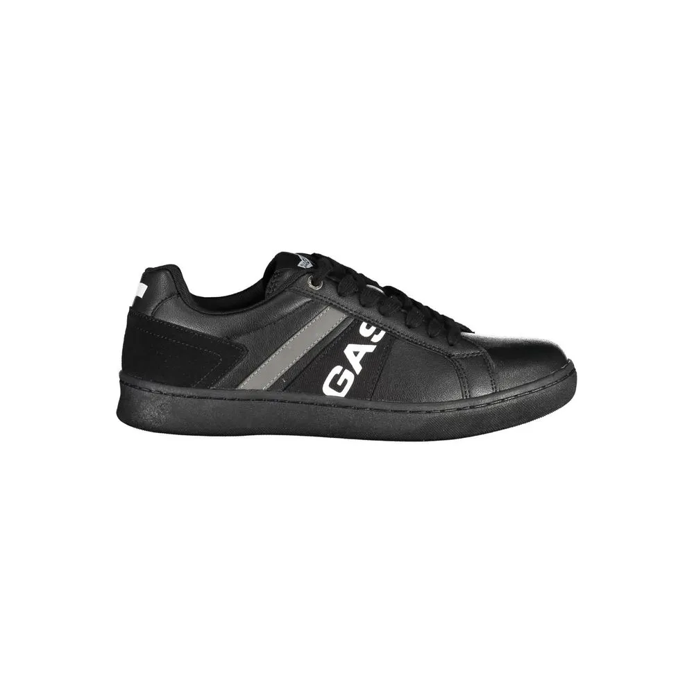 Gas Men's Black Artificial Leather Sneaker