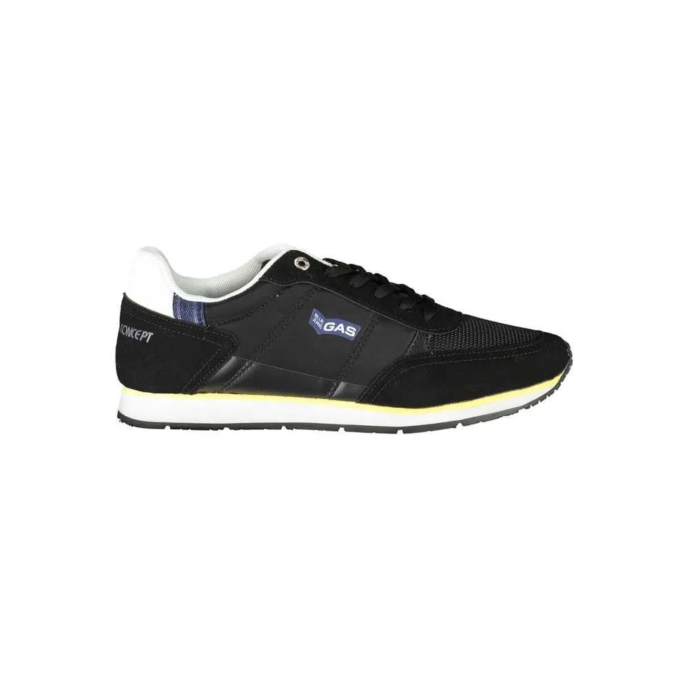 Gas Men's Black Polyester Sneaker
