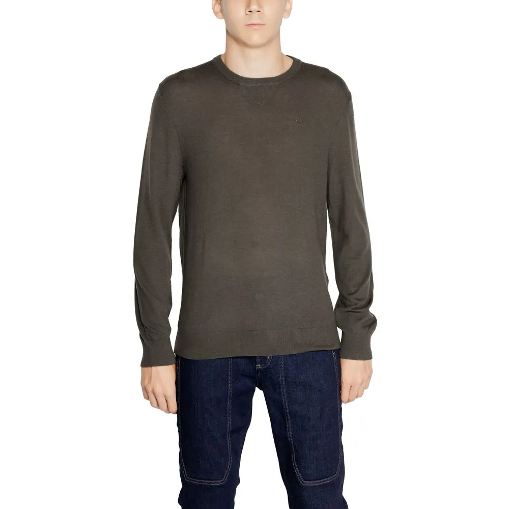 Armani Exchange Men's Green Wool Sweater