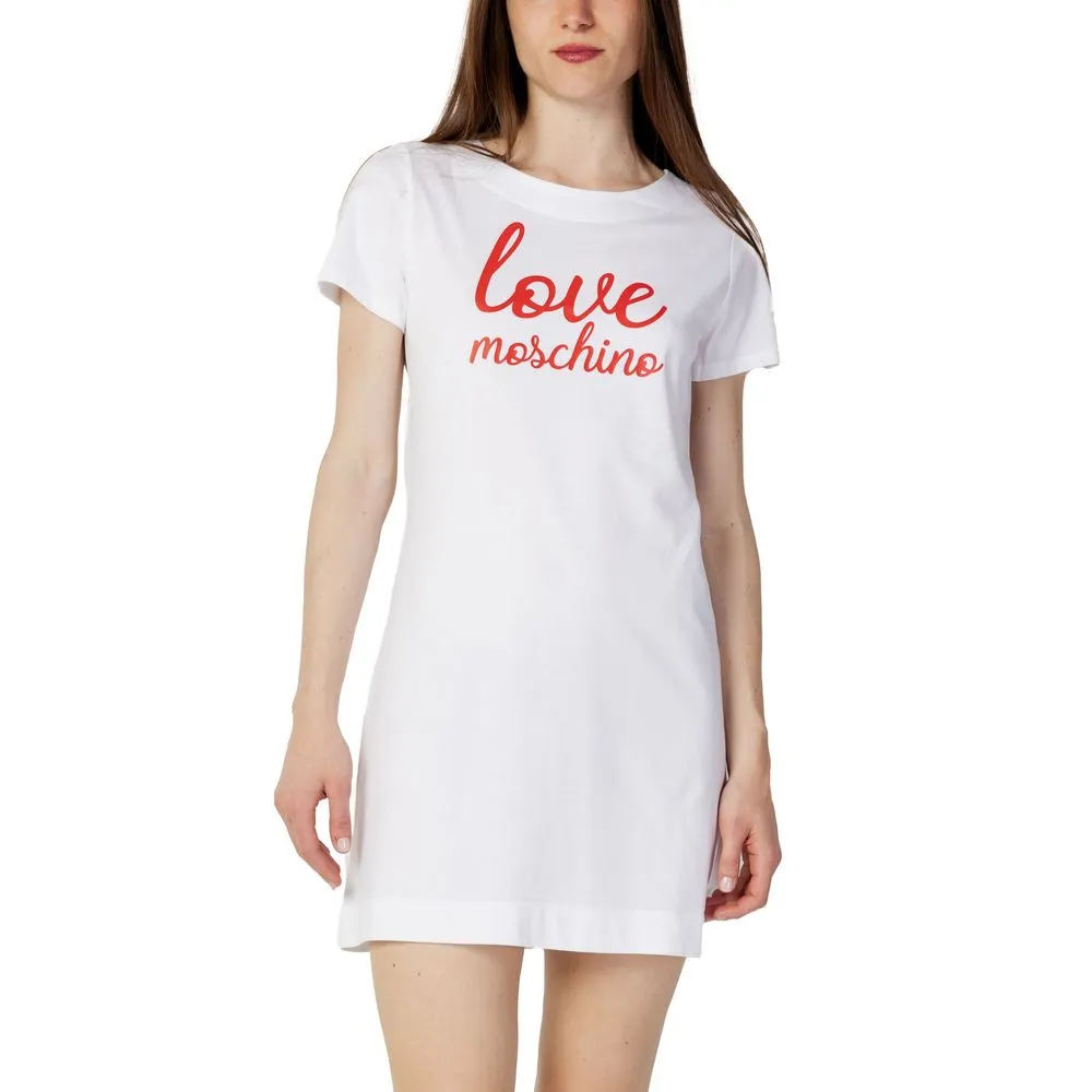 Love Moschino Women's White Cotton Dress