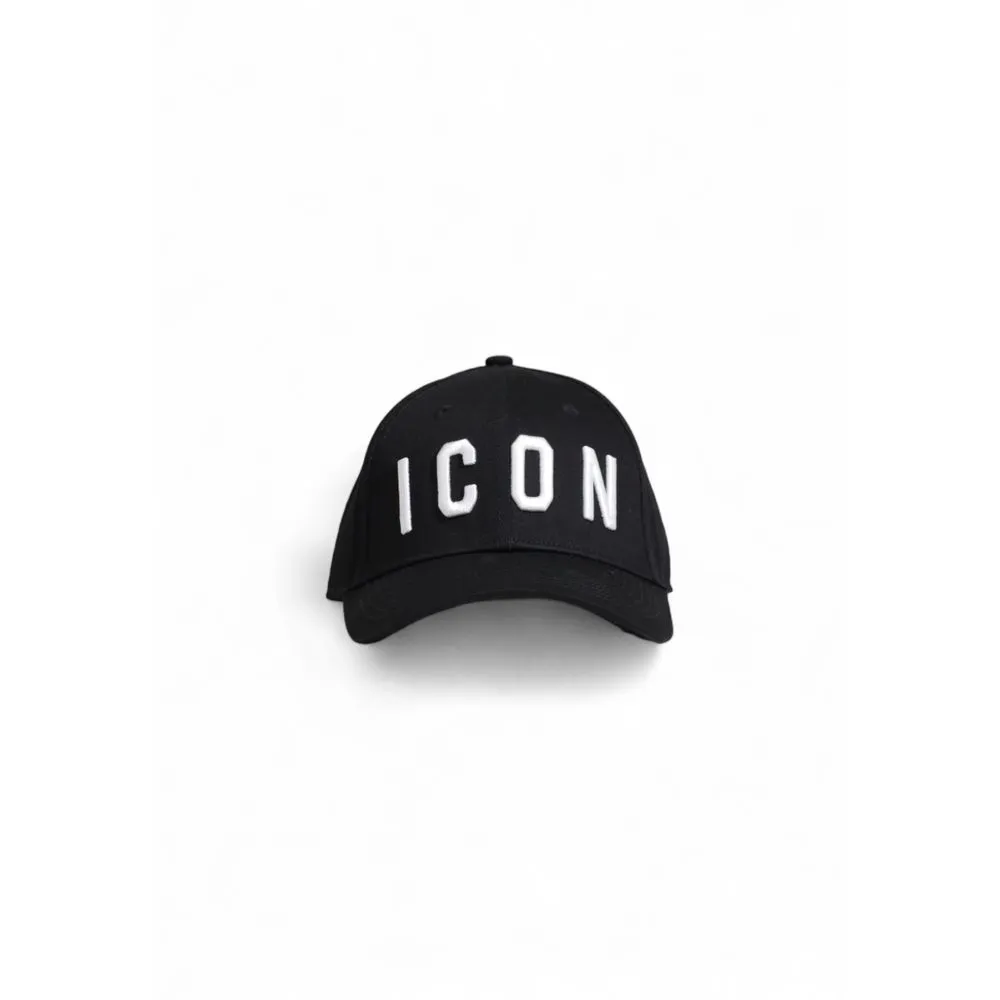 Icon Men's Black Cotton Hats & Cap