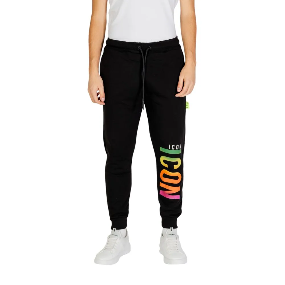 Icon Men's Black Cotton Jeans & Pant