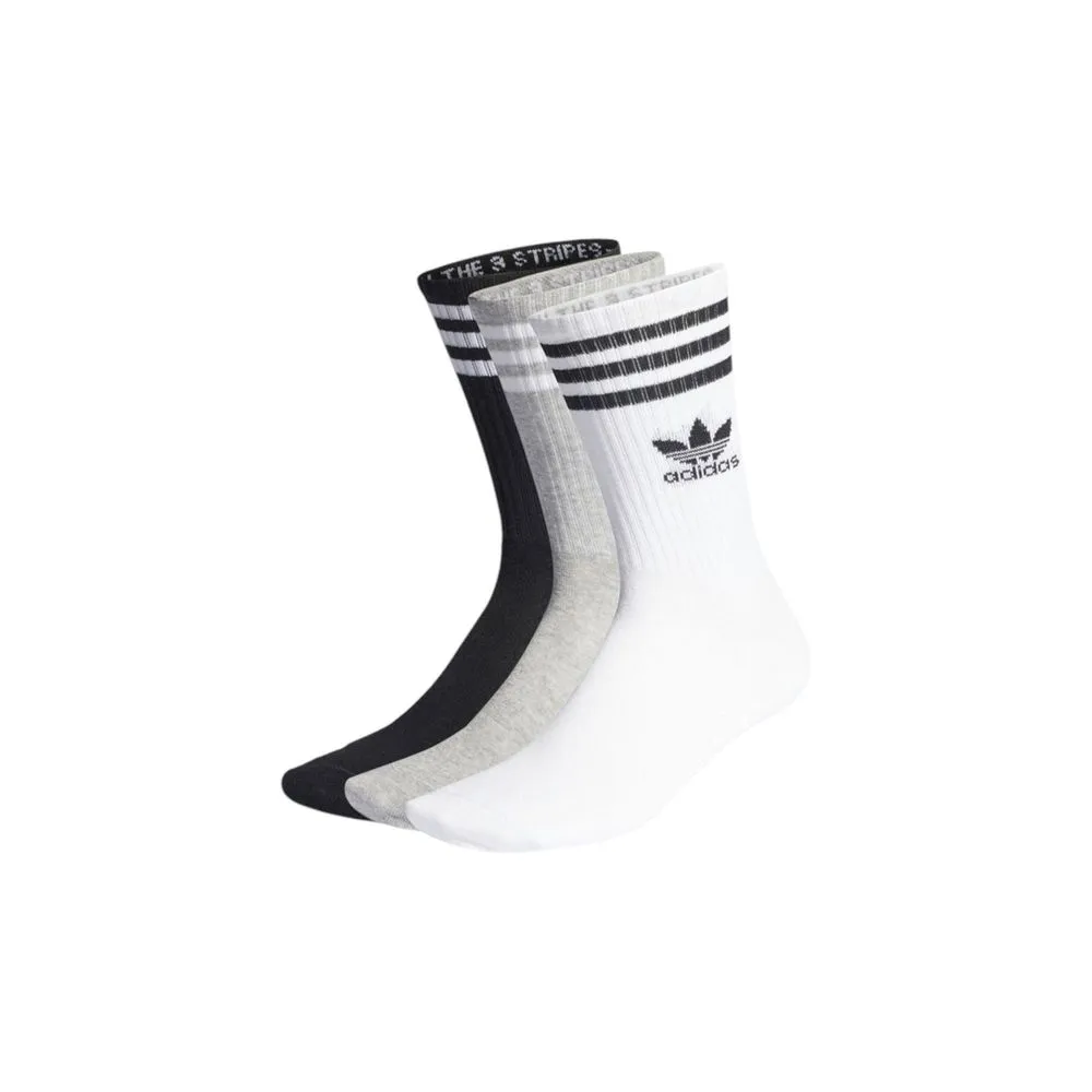 Adidas Men's White Cotton Sock
