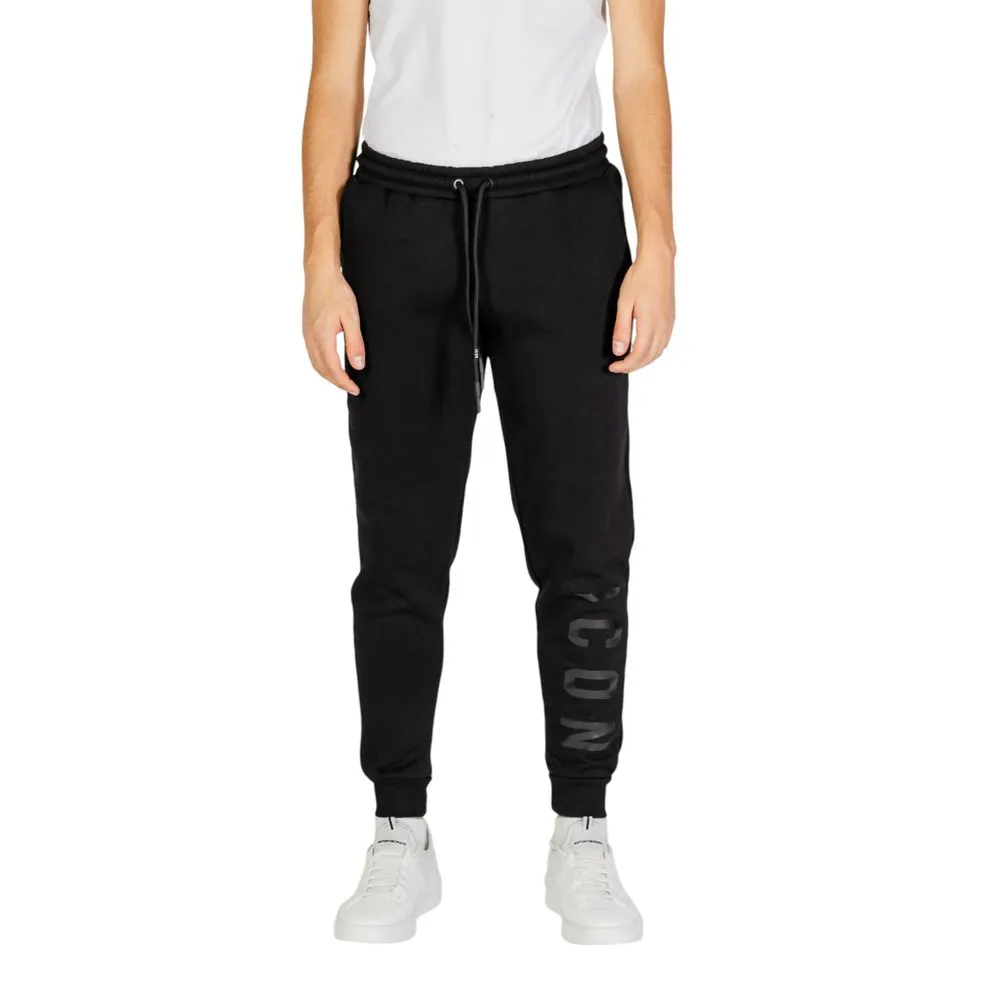 Icon Men's Black Cotton Jeans & Pant