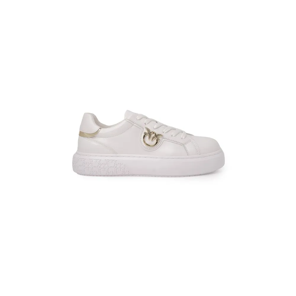 PINKO Women's White Leather Sneaker
