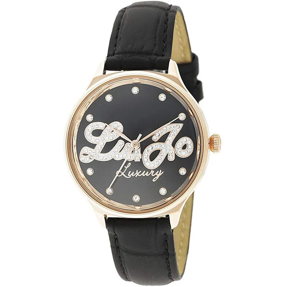 Liu Jo Women's Black Leather Watch