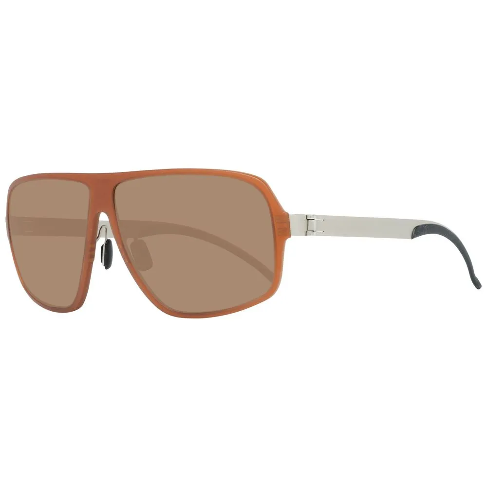 Mercedes Benz Men's Brown Metal Sunglasses