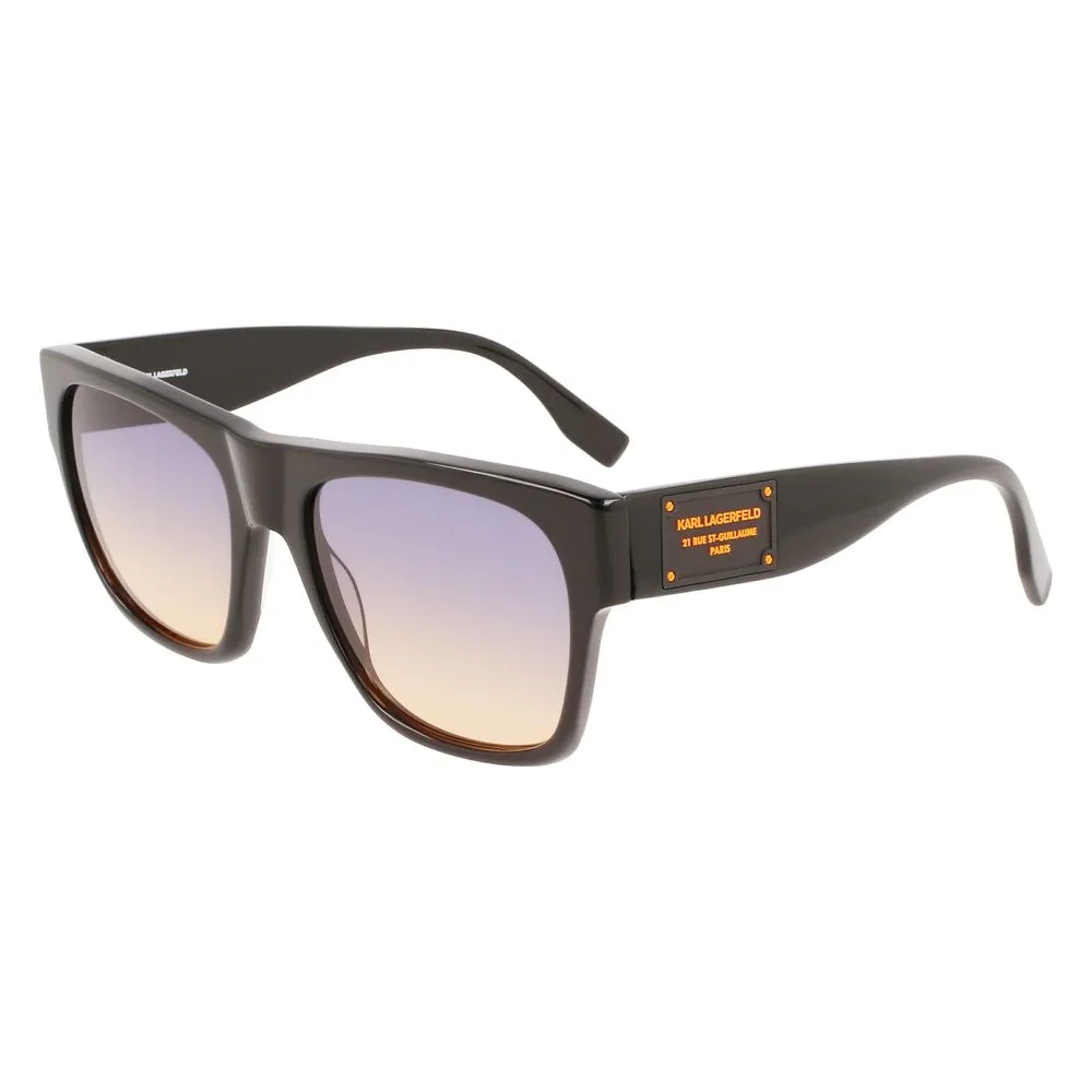 Karl Lagerfeld Unisex Black Acetate Sunglasses