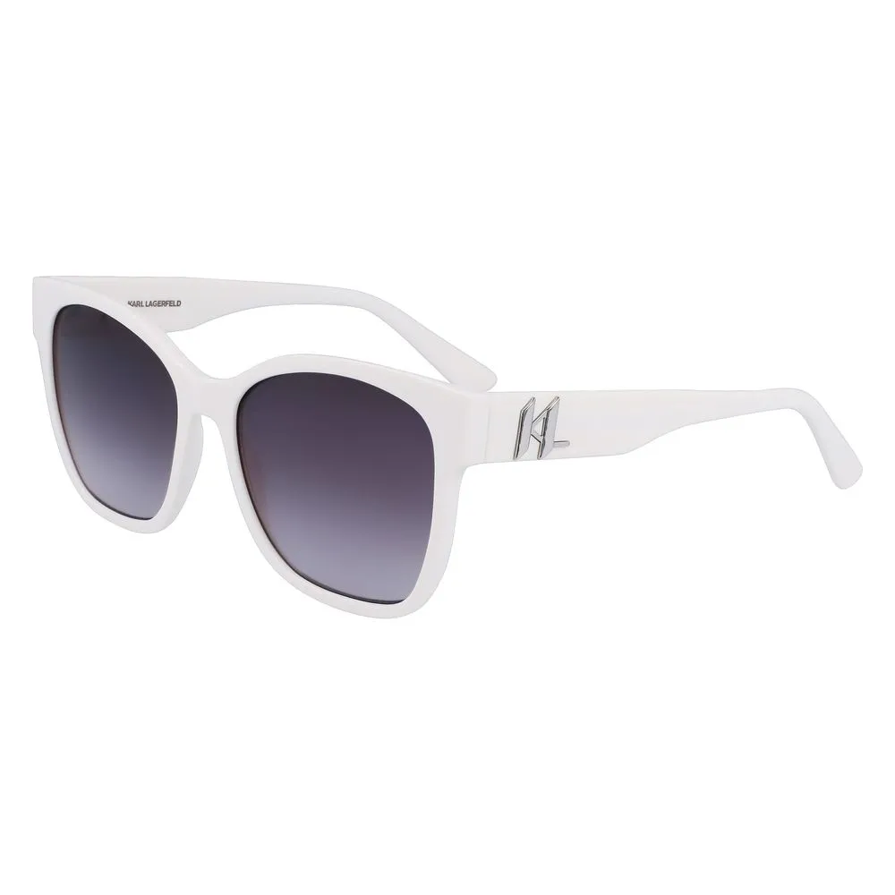 Karl Lagerfeld Women's White Injected Sunglasses