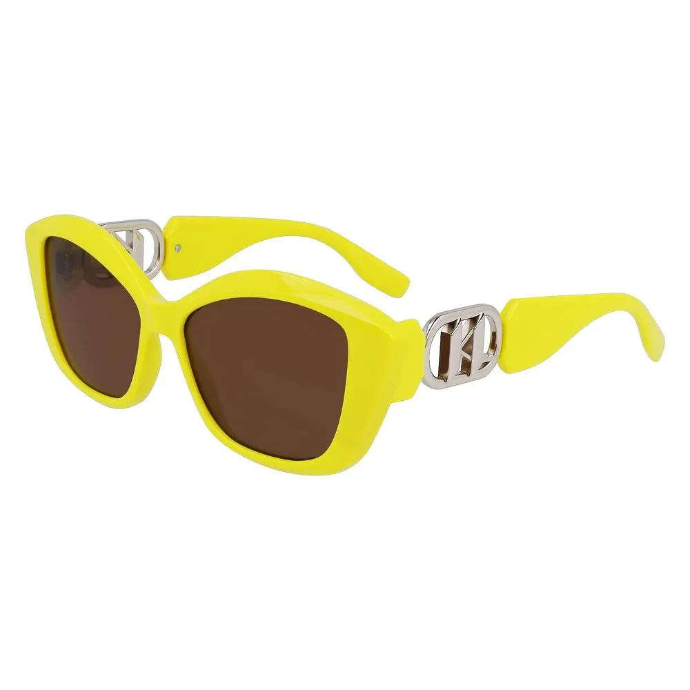 Karl Lagerfeld Women's Yellow Injected Sunglasses