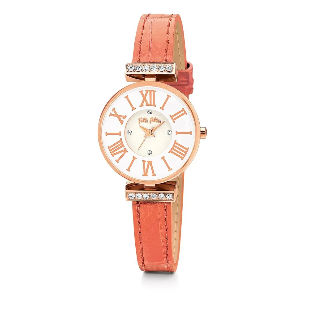 Folli Follie Women's Orange Leather Watch