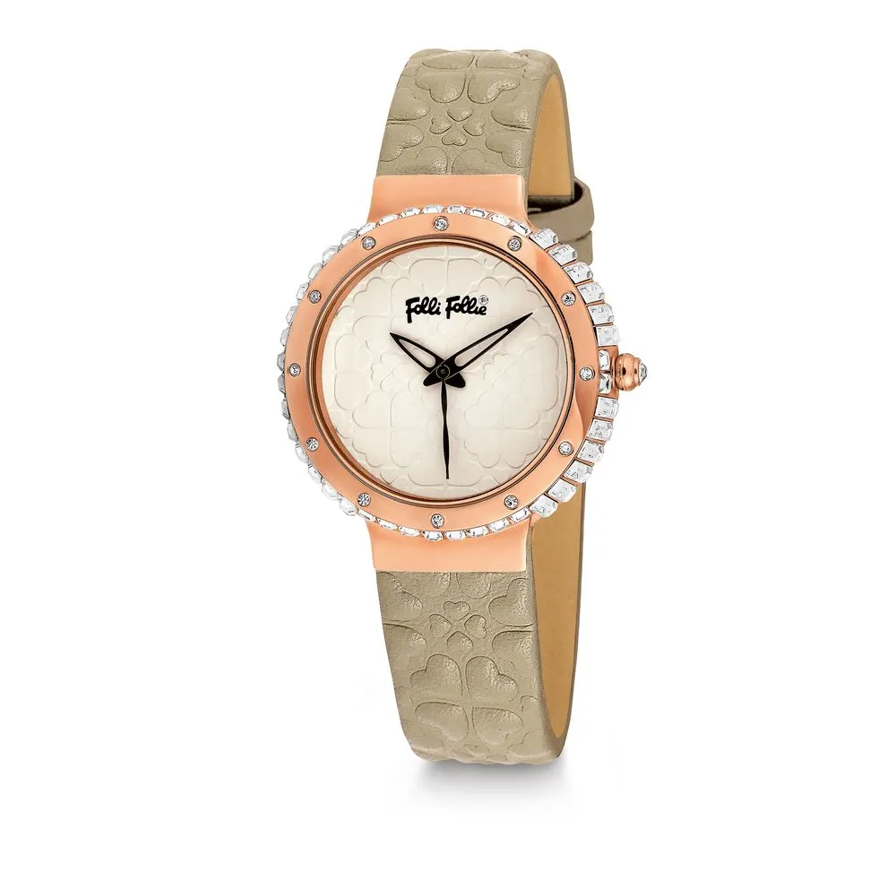 Folli Follie Women's Beige Leather Watch