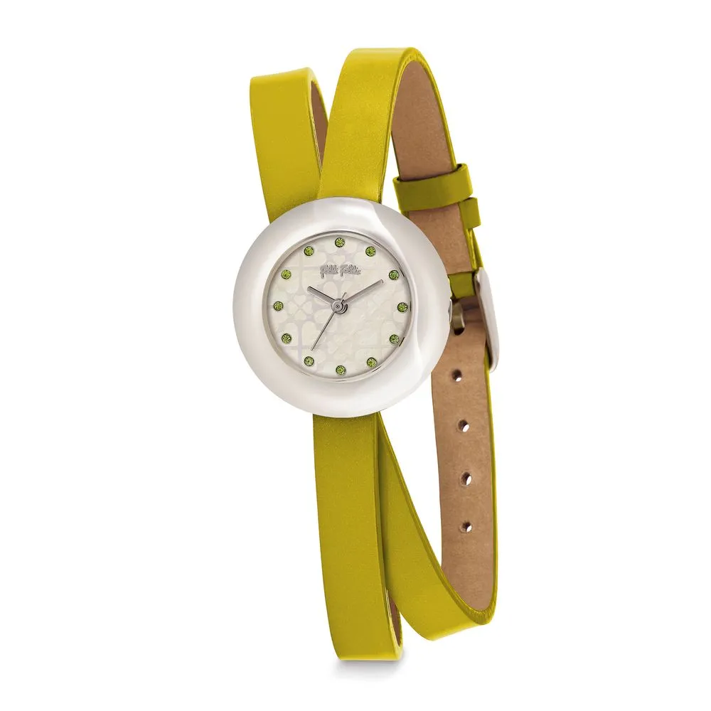 Folli Follie Women's Yellow Leather Watch