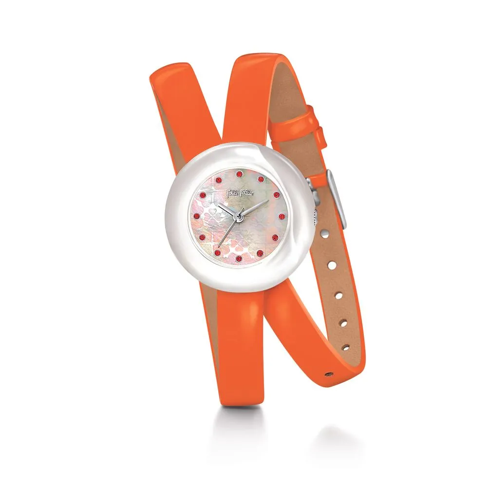 Folli Follie Women's Orange Leather Watch